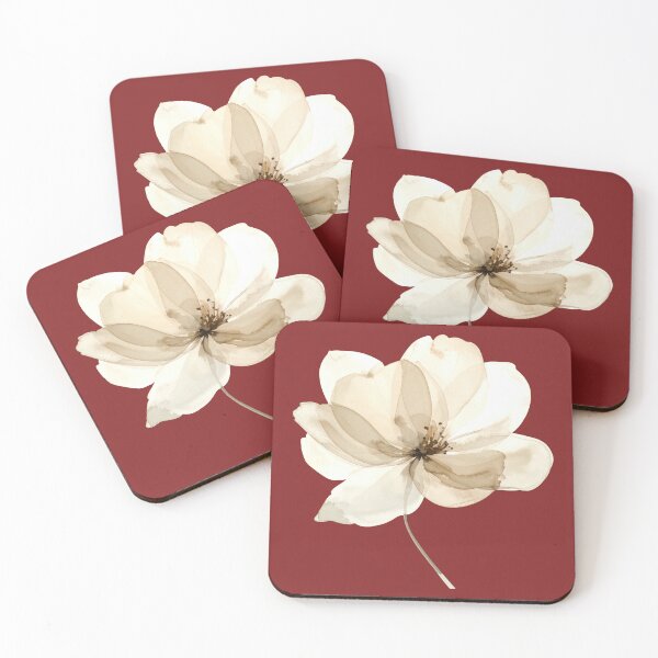 Item preview, White Magnolia Watercolor Floral Illustration designed and sold by minbadesign.