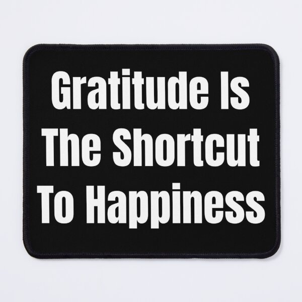 Item preview, Gratitude Is The Shortcut To Happiness (White Text) designed and sold by QuoteeApparel.
