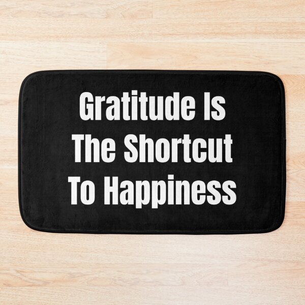 Item preview, Gratitude Is The Shortcut To Happiness (White Text) designed and sold by QuoteeApparel.