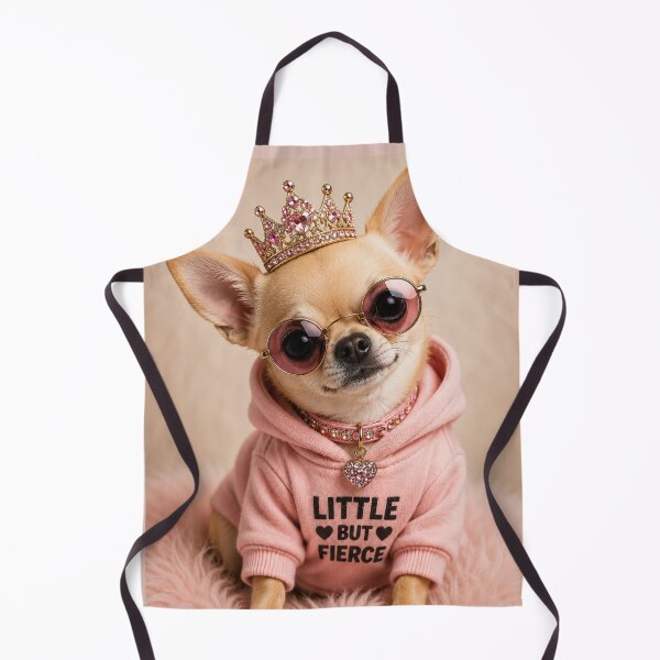 Item preview, Little But Fierce Princess Chihuahua Hoodie Design designed and sold by BagFactoryUK.