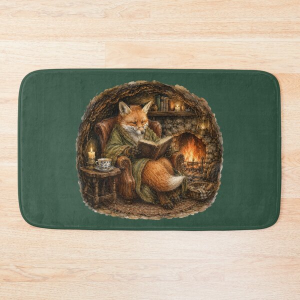 Item preview, Wise Fox Reading Watercolor | Cozy Cottagecore Book Lover Art | Woodland Library Illustration | Storybook Animal Decor designed and sold by MagicMakerPh.