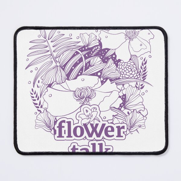 Item preview, Flower Talk Floral Line Art Typography Vector Illustration designed and sold by phsycartwork.
