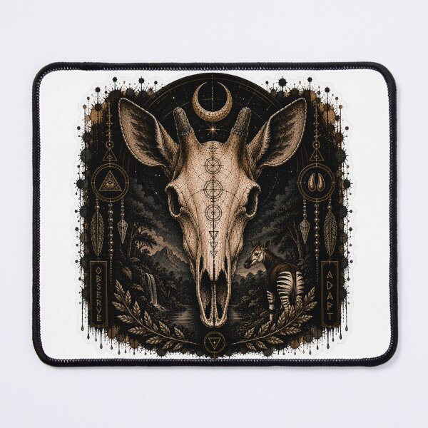 Item preview, Okapi Skull Celestial Night designed and sold by PatternFly.
