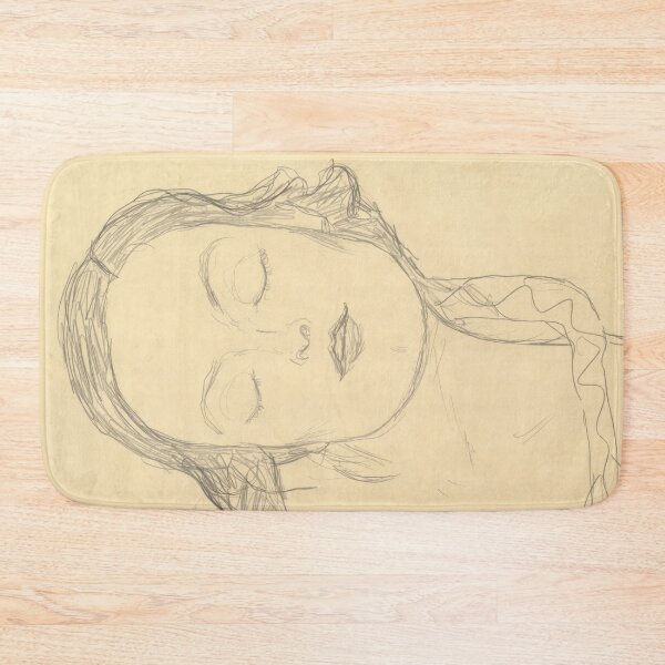 Item preview, Reclining Woman With Closed Eyes Sketch designed and sold by artofuniverse.