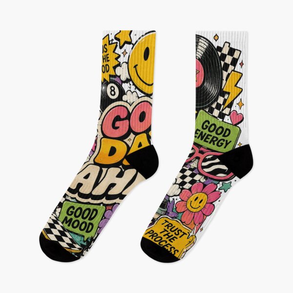 Item preview, Good Days Ahead Retro Y2K Pop Art Smiley Aesthetic Sticker & T-Shirt Design designed and sold by irfanedysud.