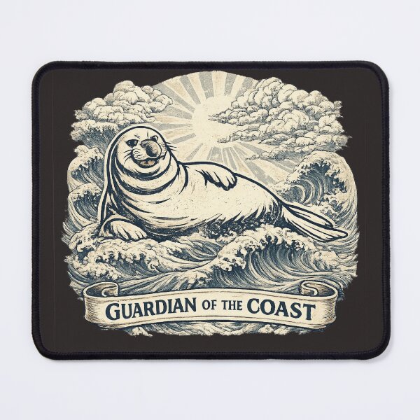 Item preview, Guardian of the Coast – Japanese Great Wave Elephant Seal designed and sold by designbyuzi.