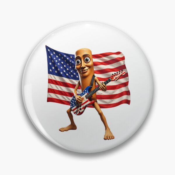 Item preview, Brainrot 4th July US Flag America Sahur Electric Guitar designed and sold by CoquetteGoose.
