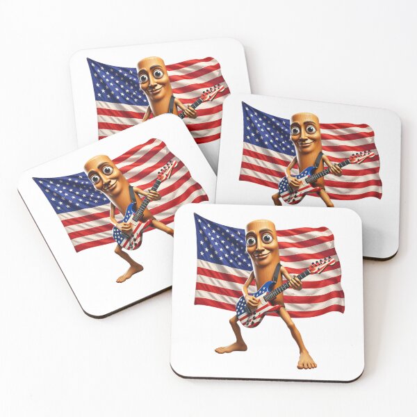 Item preview, Brainrot 4th July US Flag America Sahur Electric Guitar designed and sold by CoquetteGoose.