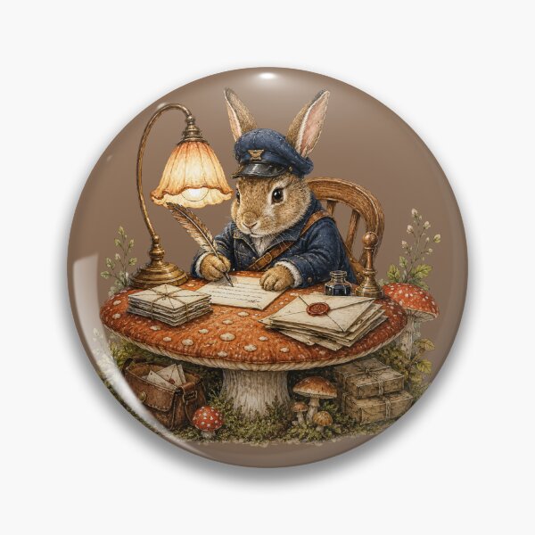 Item preview, Rabbit Postmaster Watercolor | Cottagecore Woodland Mail Illustration | Storybook Bunny Art | Whimsical Animal Decor designed and sold by MagicMakerPh.