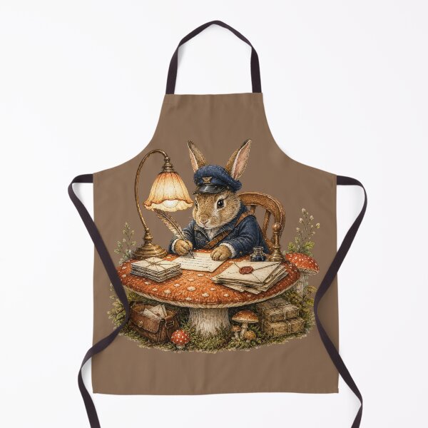 Item preview, Rabbit Postmaster Watercolor | Cottagecore Woodland Mail Illustration | Storybook Bunny Art | Whimsical Animal Decor designed and sold by MagicMakerPh.