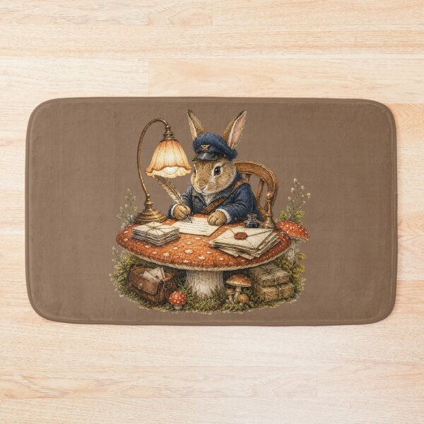 Item preview, Rabbit Postmaster Watercolor | Cottagecore Woodland Mail Illustration | Storybook Bunny Art | Whimsical Animal Decor designed and sold by MagicMakerPh.