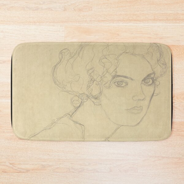 Item preview, Pencil Portrait of a Curly Haired Woman designed and sold by artofuniverse.