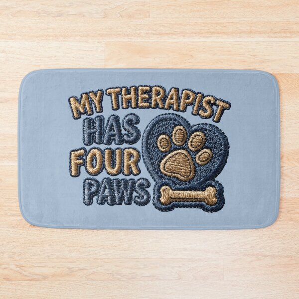 Item preview, My Therapist Has Four Paws Embroidered Dog Lover Design designed and sold by MegaNovaArt.