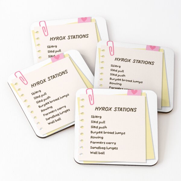 Item preview, Hyrox Stations Note Stickers designed and sold by dalciau.