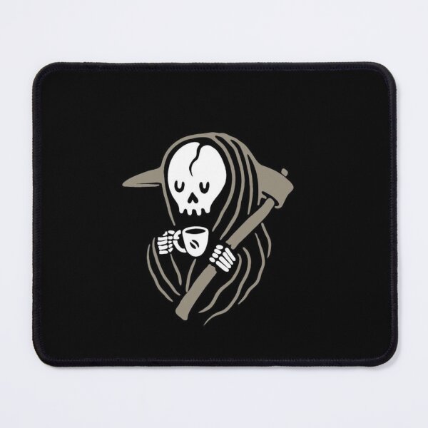 Item preview, Drinking Coffee Illustration - Funny Spooky Skeleton Art designed and sold by UrbanCanvas 111.