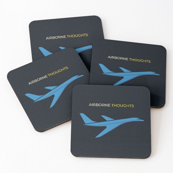 Item preview, Airborne Thoughts Minimalist Concorde Jet Art-Blue designed and sold by WingLink.