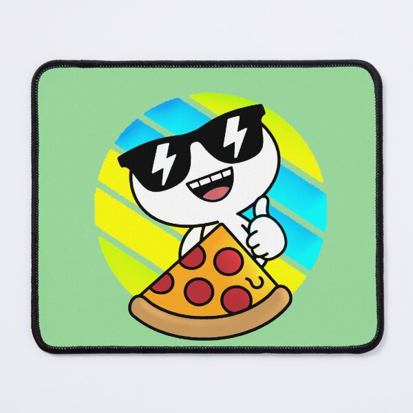 Item preview, Kawaii Character with Sunglasses Eating Pizza | Funny Food Design designed and sold by AstronautMerch.
