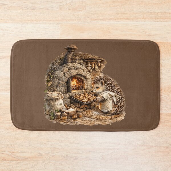Item preview, Hedgehog Baker Watercolor | Cottagecore Woodland Kitchen Art | Cozy Storybook Baking Illustration | Animal Decor designed and sold by MagicMakerPh.