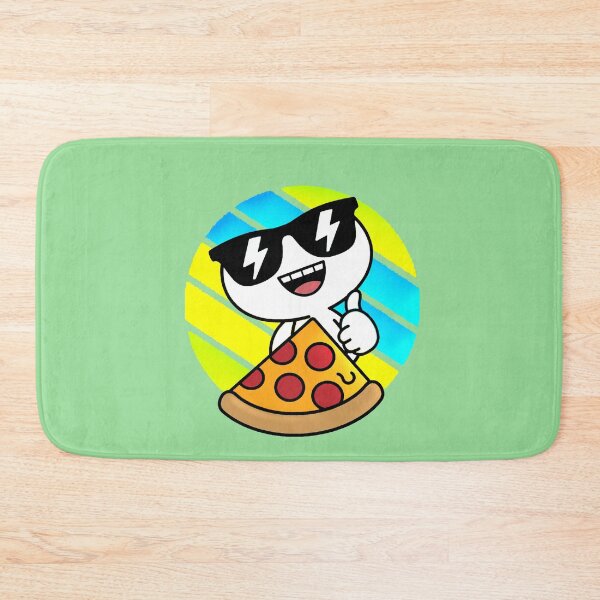 Item preview, Kawaii Character with Sunglasses Eating Pizza | Funny Food Design designed and sold by AstronautMerch.