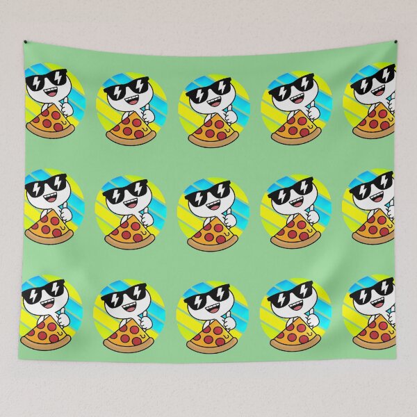 Item preview, Kawaii Character with Sunglasses Eating Pizza | Funny Food Design designed and sold by AstronautMerch.