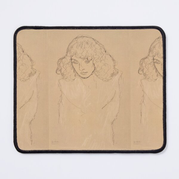 Item preview, Curly Haired Young Woman Line Drawing designed and sold by artofuniverse.