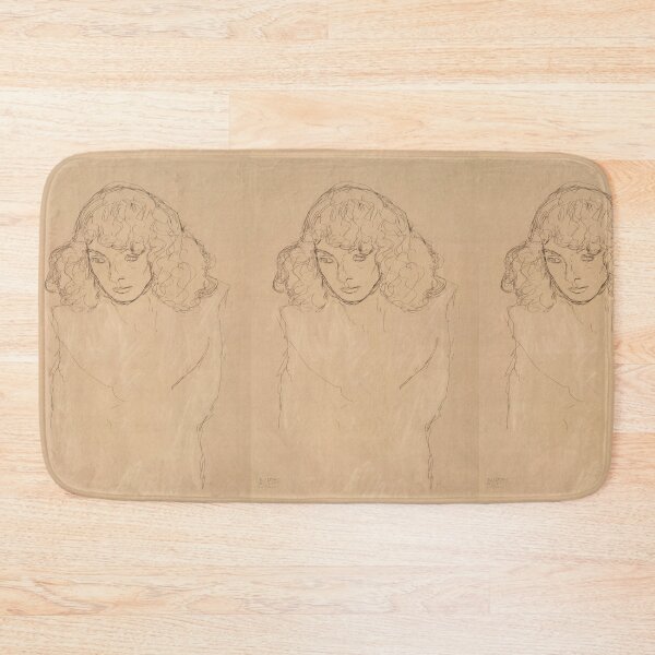 Item preview, Curly Haired Young Woman Line Drawing designed and sold by artofuniverse.