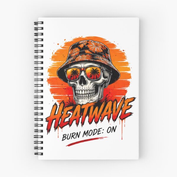 Item preview, Heatwave Burn Mode On Skull Summer Vintage Beach T-Shirt designed and sold by novaduman.