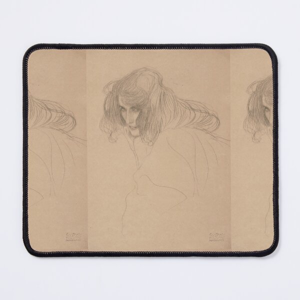 Item preview, Pensive Woman with Flowing Hair Sketch designed and sold by artofuniverse.