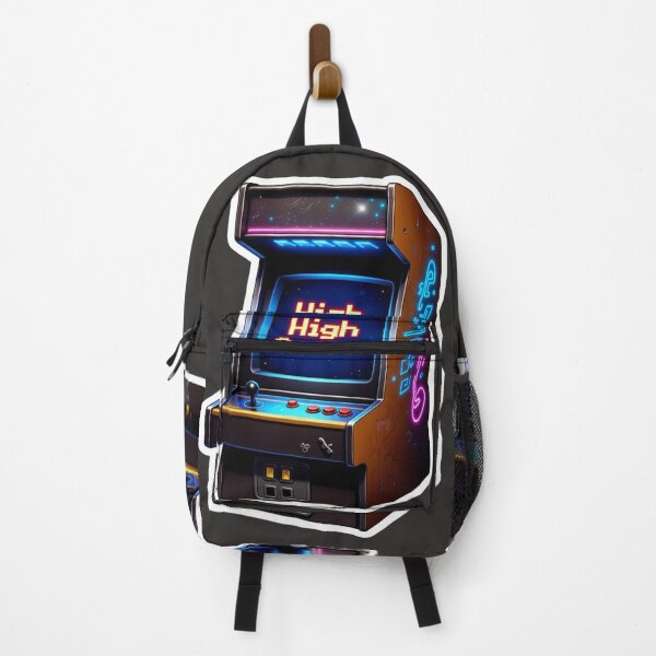 Item preview, Neon Arcade Cabinet High Score Sticker - Retro Cyberpunk Gaming Aesthetic designed and sold by GeekStickerLab.