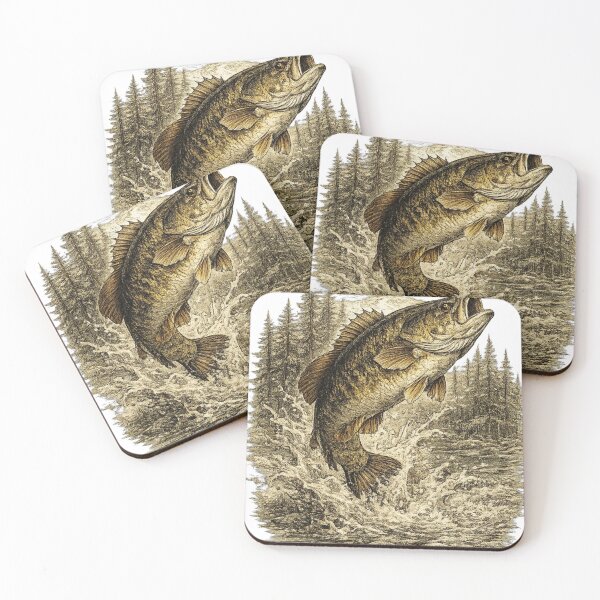 Item preview, Smallmouth Bass River Leap designed and sold by KrungiT Design .