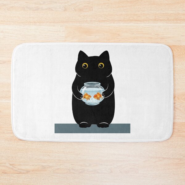 Item preview, Cute Cat Holding Fishbowl designed and sold by PurrfectHome.