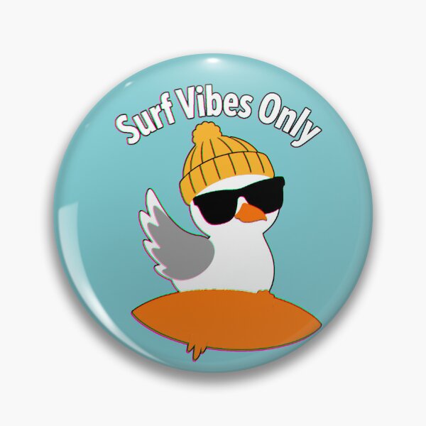 Item preview, Kawaii Surfer Seagull with Hat | Surf Vibes Beach Only designed and sold by AstronautMerch.