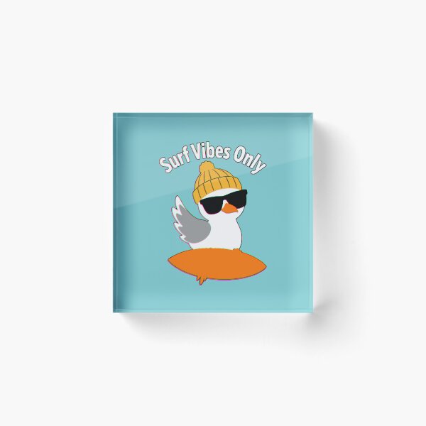 Item preview, Kawaii Surfer Seagull with Hat | Surf Vibes Beach Only designed and sold by AstronautMerch.