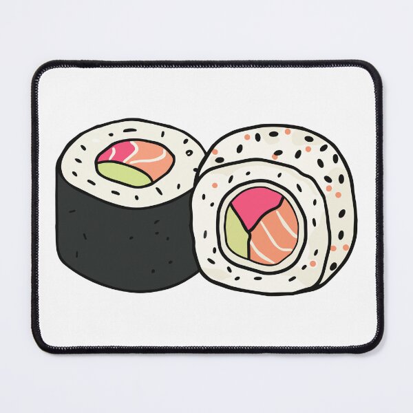 Item preview, Cute Sushi Roll Cartoon | Kawaii Japanese Food Illustration designed and sold by MikkamioDesign.