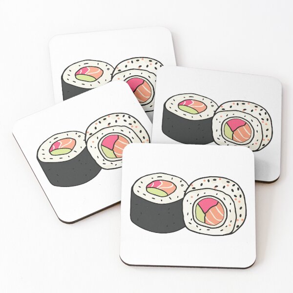 Item preview, Cute Sushi Roll Cartoon | Kawaii Japanese Food Illustration designed and sold by MikkamioDesign.