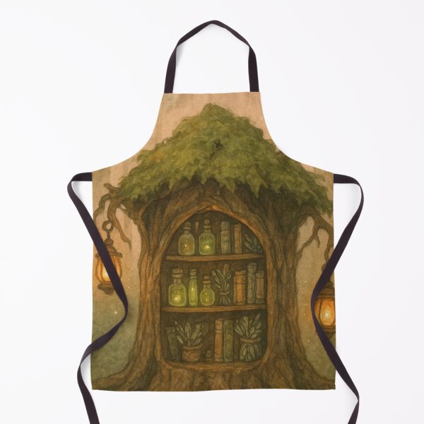 Item preview, Witchy Forest Fantasy Art | Mossy Apothecary at Dawn | Cottagecore Folklore Enchanted Painting designed and sold by yeeted17.