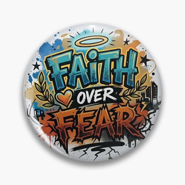Item preview, Faith Over Fear Christian Street Art designed and sold by SHIRTMISSION.