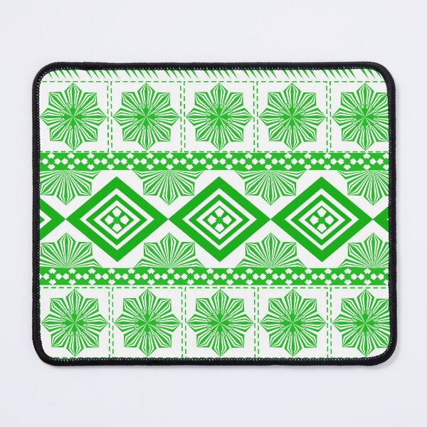 Item preview, Green Ethnic Geometric Seamless Border Pattern with Floral and Diamond Motifs designed and sold by Ei-Ei.