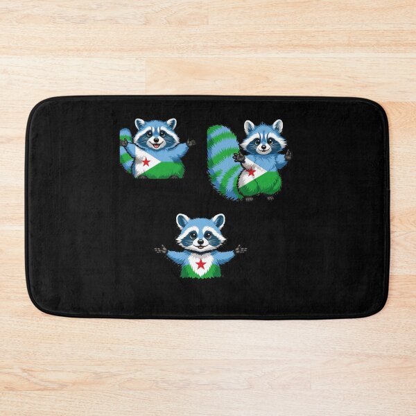 Item preview, Djibouti Raccoon – Cute Flag Mascot | Djibouti Pride designed and sold by DjibProp.