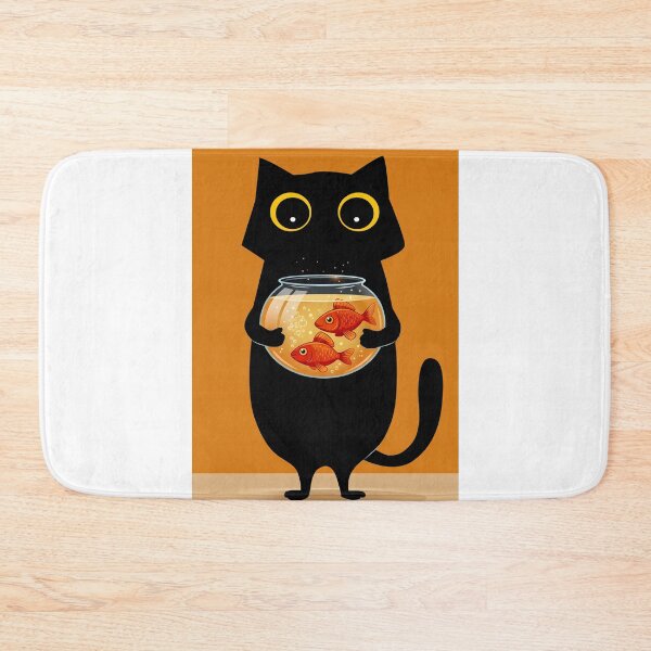 Item preview,  Cute Cat Holding Fishbowl designed and sold by PurrfectHome.