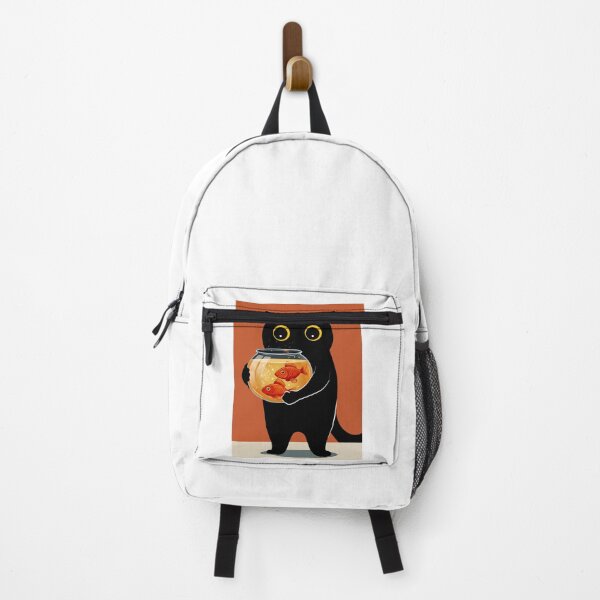 Item preview, Cute Black Cat Holding Fishbowl designed and sold by PurrfectHome.