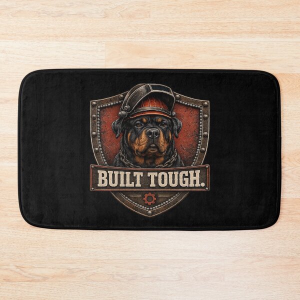 Item preview, Built Tough Rottweiler Heavy Equipment Operator Vintage Welding Dog Design designed and sold by RusticMeadow.