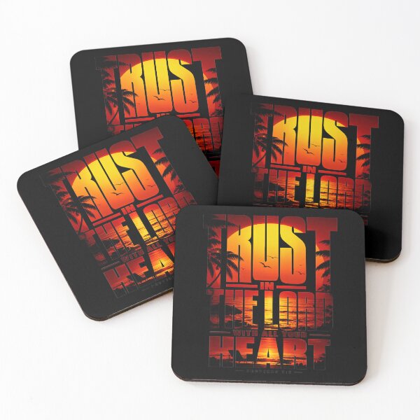 Item preview, Trust in the Lord Christian Sunset Typography - Proverbs 3:5 Faith Design designed and sold by rjjvstudio26.