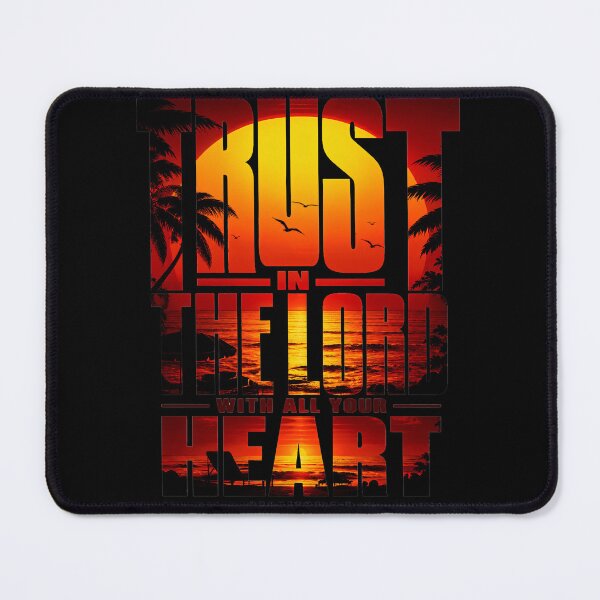Item preview, Trust in the Lord Christian Sunset Typography - Proverbs 3:5 Faith Design designed and sold by rjjvstudio26.