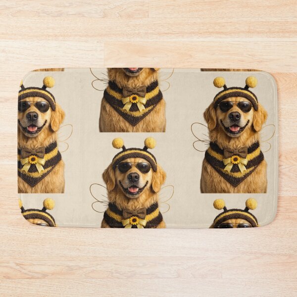 Item preview, Cute Bee Costume Golden Retriever Portrait Design designed and sold by BagFactoryUK.