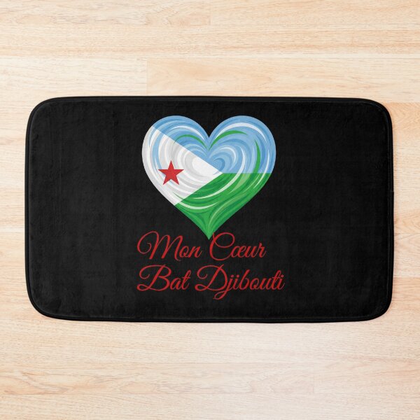 Item preview, Mon Cœur Bat Djibouti – Djibouti Flag Heart Design designed and sold by DjibProp.