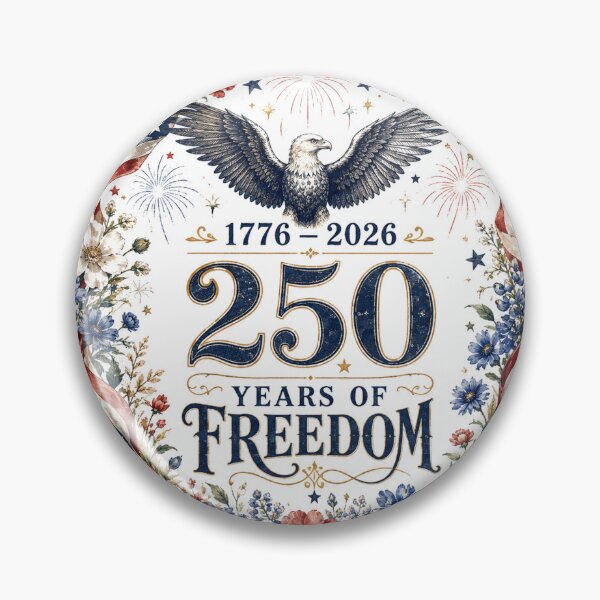 Item preview, Elegant America 250 Years of Freedom Vintage Patriotic Floral Wreath designed and sold by ImagineNInk.