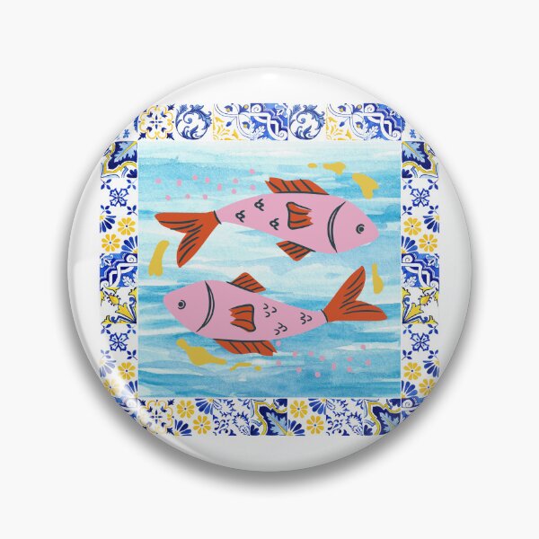 Item preview, Portuguese Sardines & Ceramic Tile Pattern – Coastal Fish Illustration designed and sold by NightSpell.