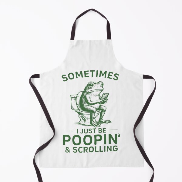 Item preview, Sometimes I Just Be poopin' and Scrolling Funny Frog Meme designed and sold by Hedoraxe.