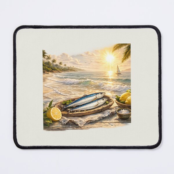 Item preview, Classic Sardines Beach Style Vintage Ocean Art designed and sold by annenambiro.
